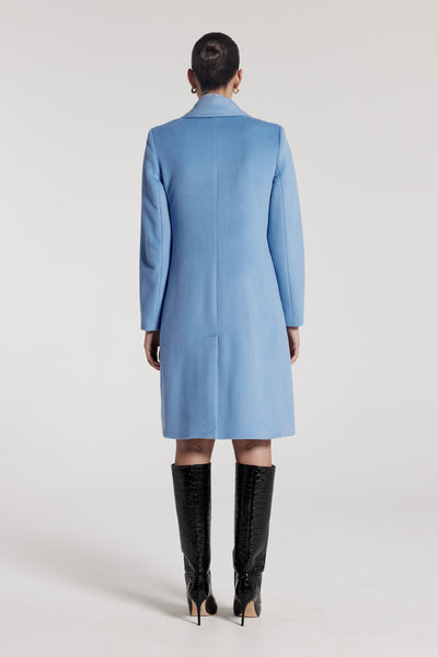 Albert Wool Coat - Sky Blue-Perri Cutten