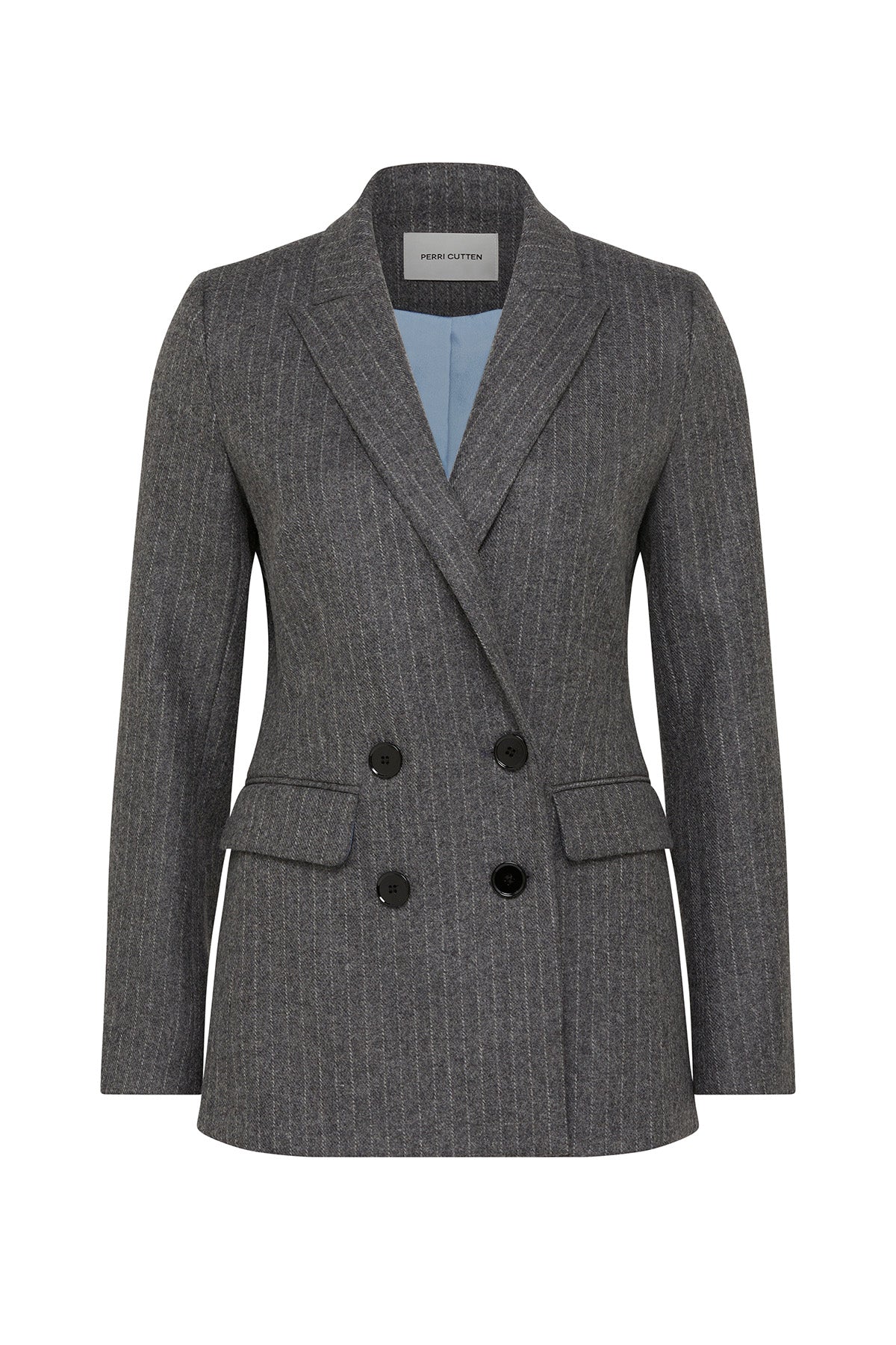 Ava Pinstripe Jacket - Charcoal-Perri Cutten