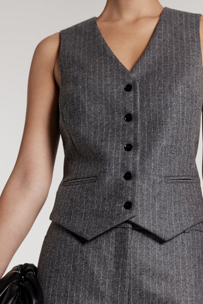 Langham Waistcoat - Charcoal-Perri Cutten