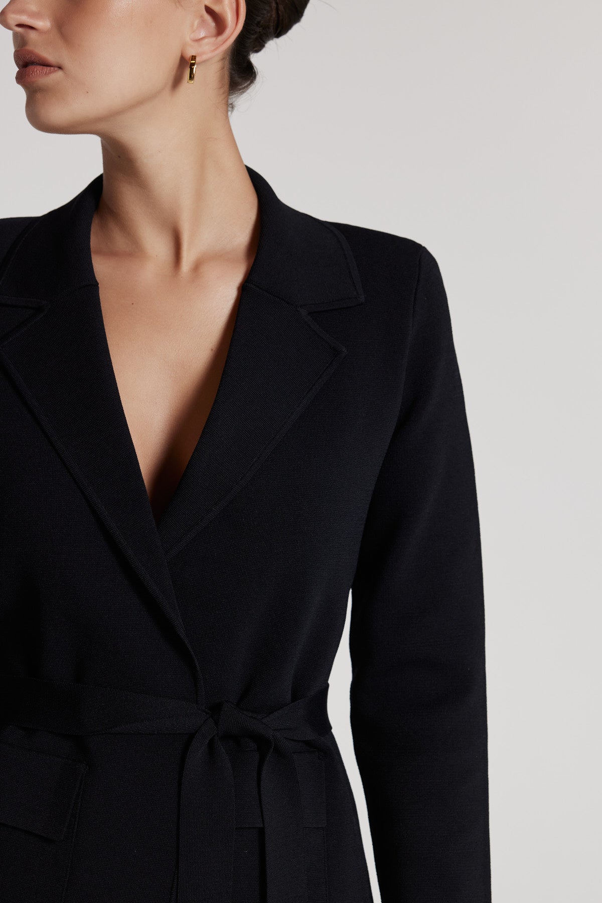 Eva Crepe Jacket - Black-Perri Cutten