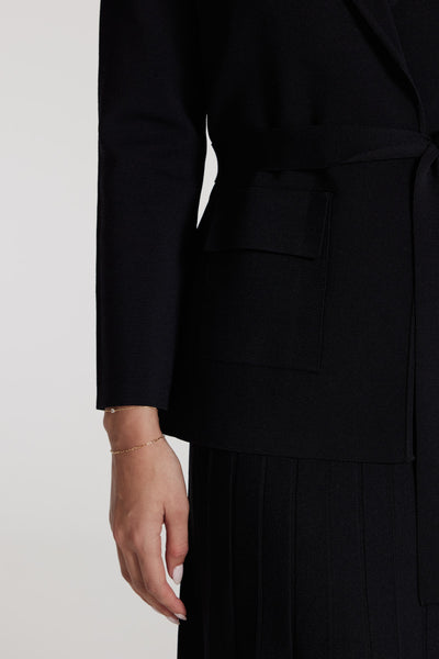 Eva Crepe Jacket - Black-Perri Cutten