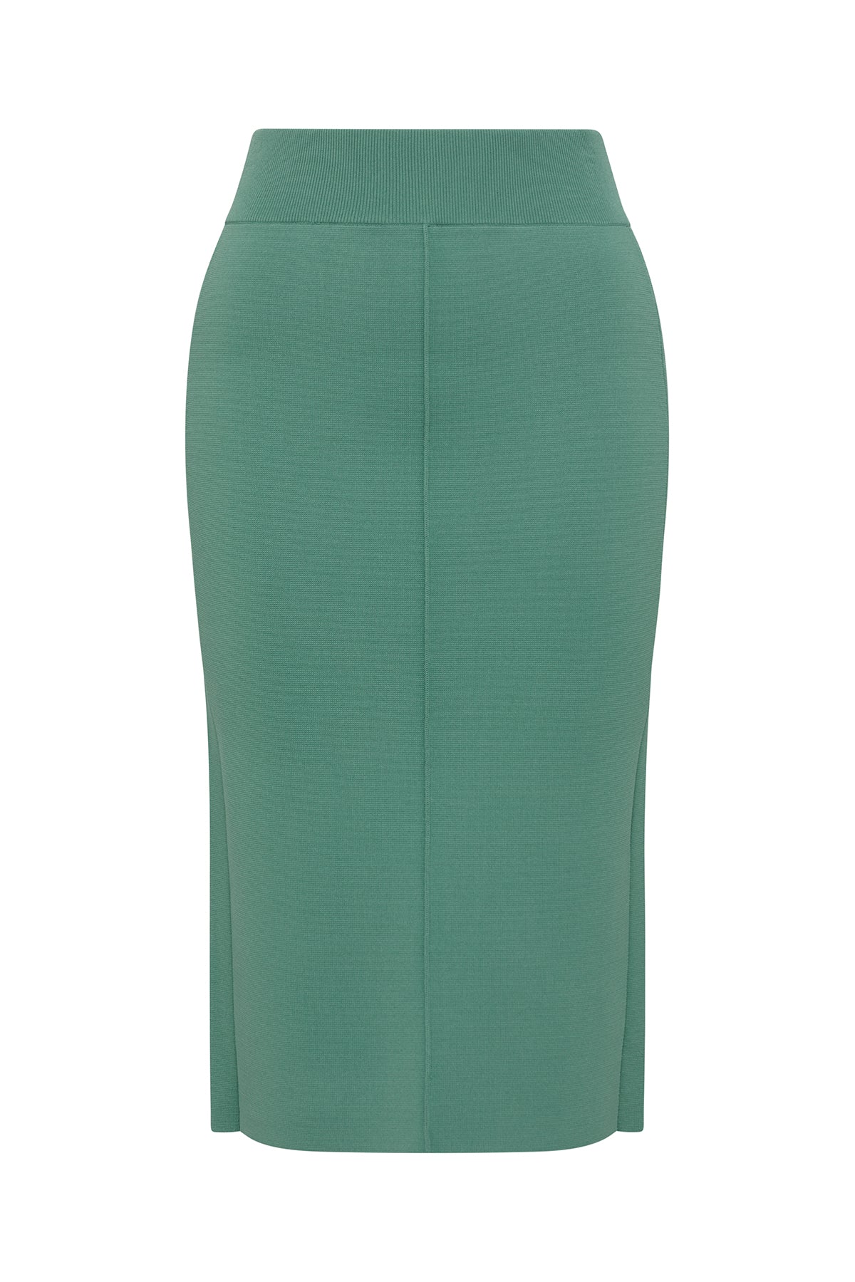 Ella Crepe Knit Skirt - Powder Green-Perri Cutten