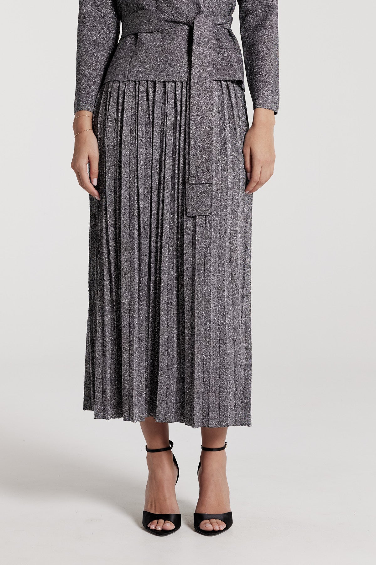 Stella Knit Skirt - Silver-Perri Cutten