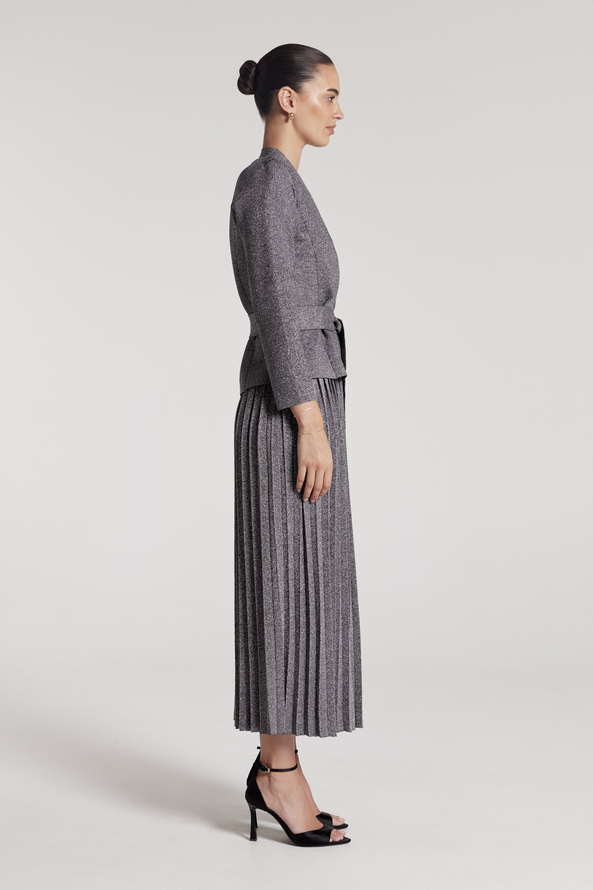 Stella Knit Skirt - Silver-Perri Cutten