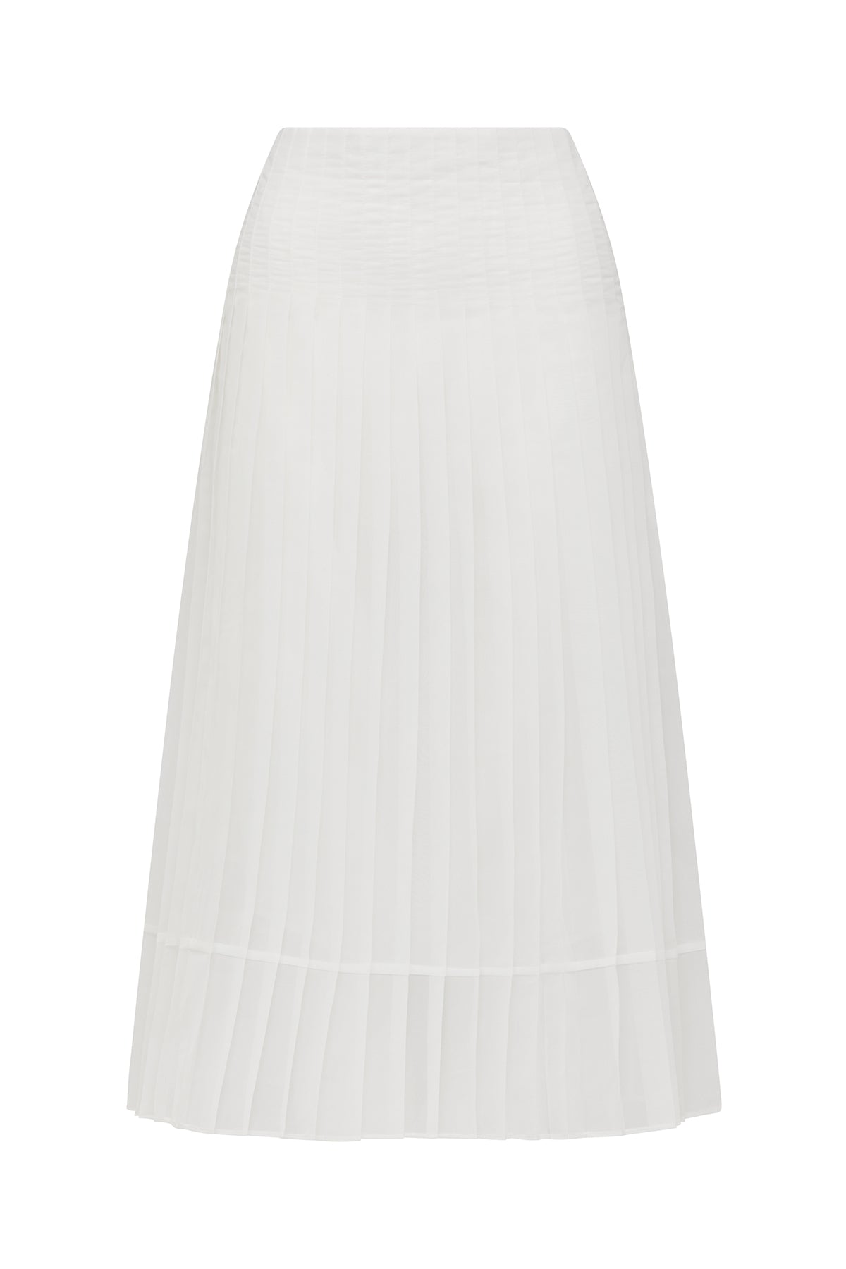 Stella Pleat Skirt - White-Perri Cutten