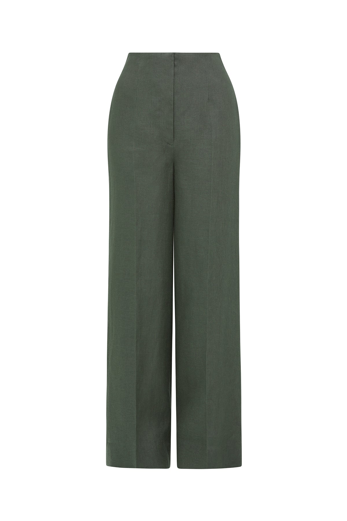 Nora Linen Pant - Muted Green-Perri Cutten