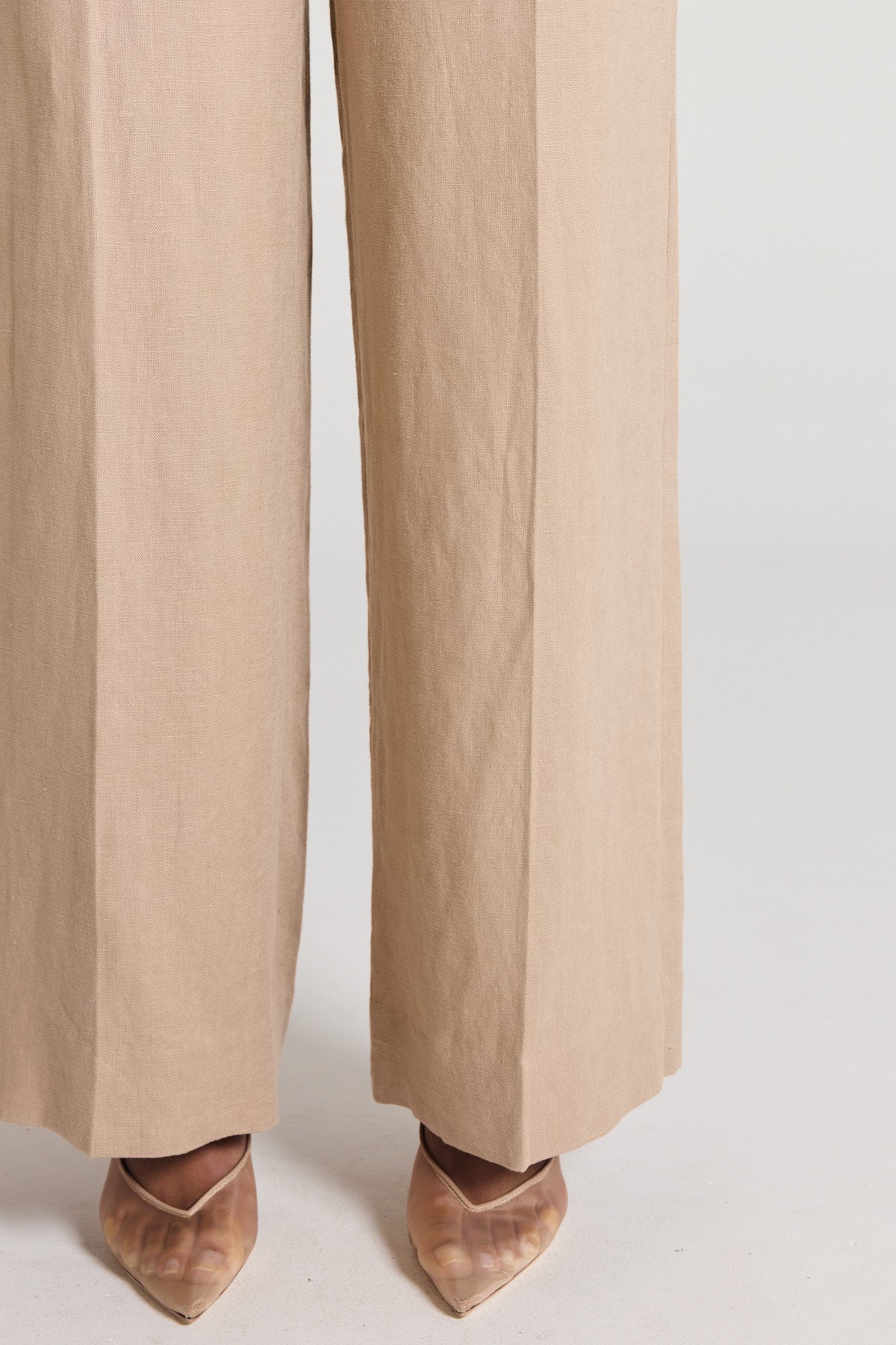 Nora Linen Pant - Stone-Perri Cutten