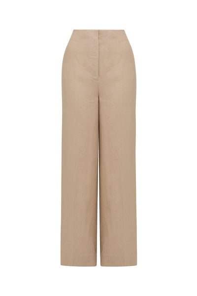 Nora Linen Pant - Stone-Perri Cutten