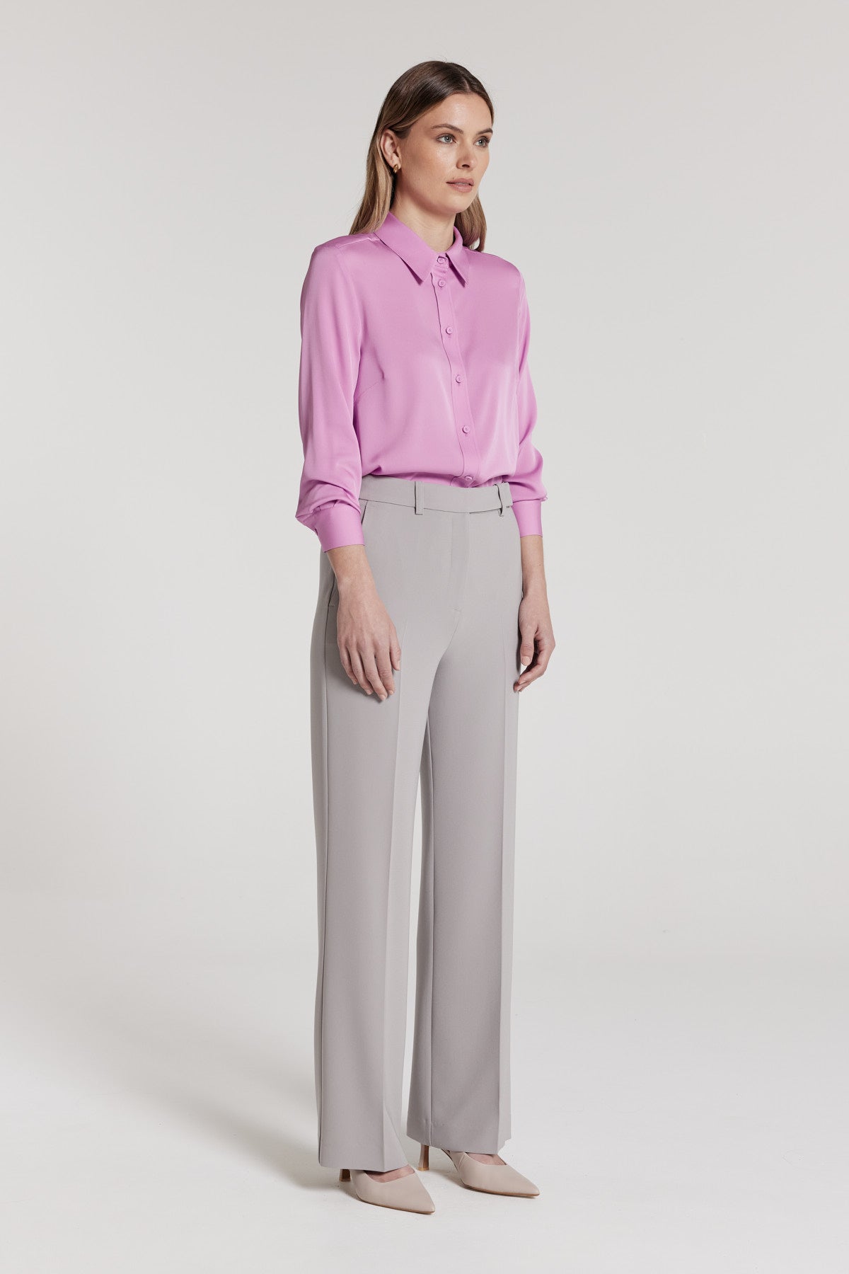 Luisa Silk Shirt - Lilac-Perri Cutten