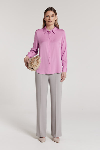 Luisa Silk Shirt - Lilac-Perri Cutten