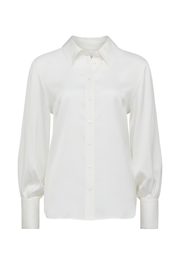 Frida Silk Shirt - Natural-Perri Cutten