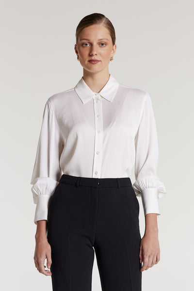 Frida Silk Shirt - Natural-Perri Cutten