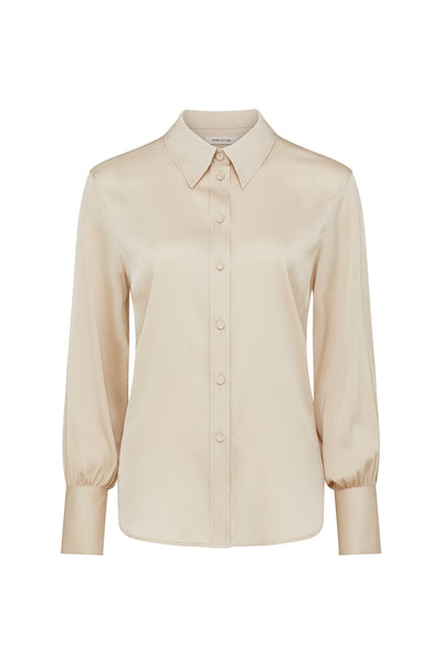 Frida Silk Shirt - Gold-Perri Cutten