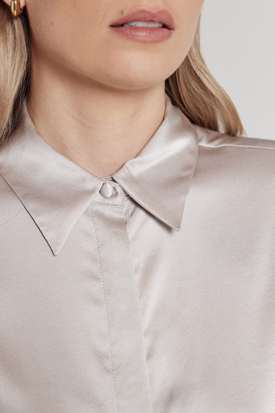 Jessica Silk Shirt - Dove-Perri Cutten