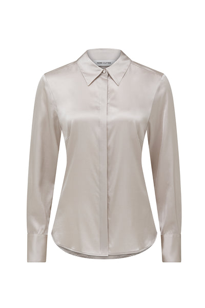 Jessica Silk Shirt - Dove-Perri Cutten