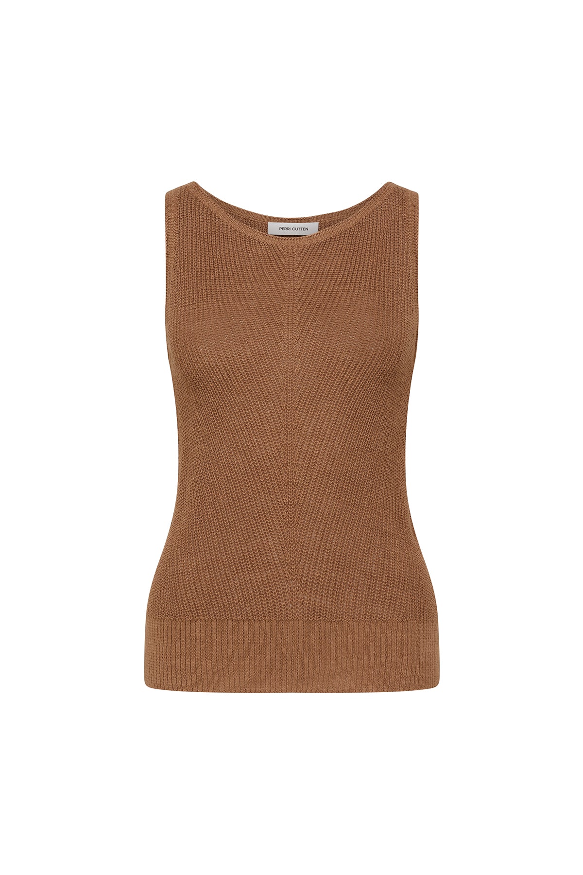 Billie Linen Knit Tank - Stone-Perri Cutten