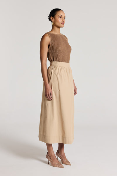 Billie Linen Knit Tank - Stone-Perri Cutten