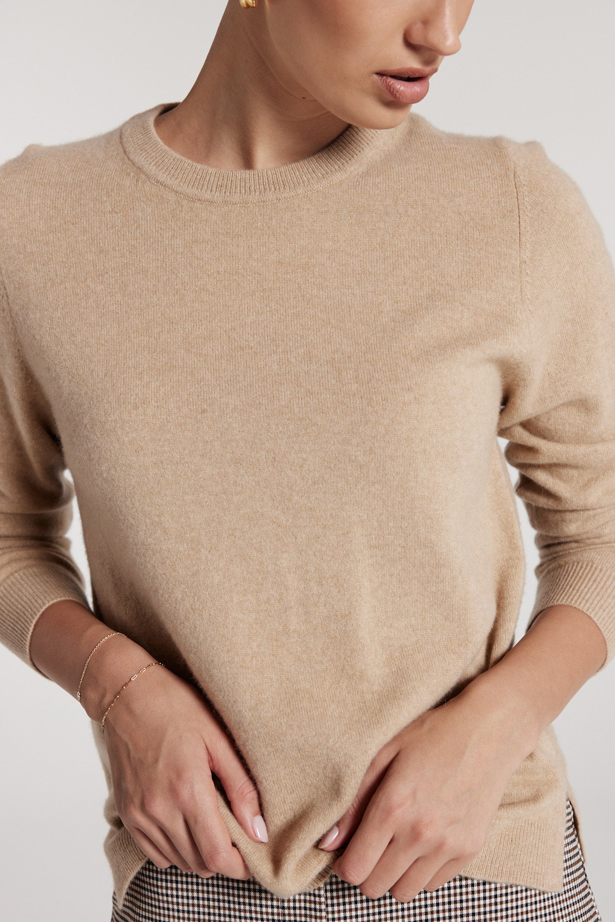 Cashmere Crew Jumper - Camel-Perri Cutten