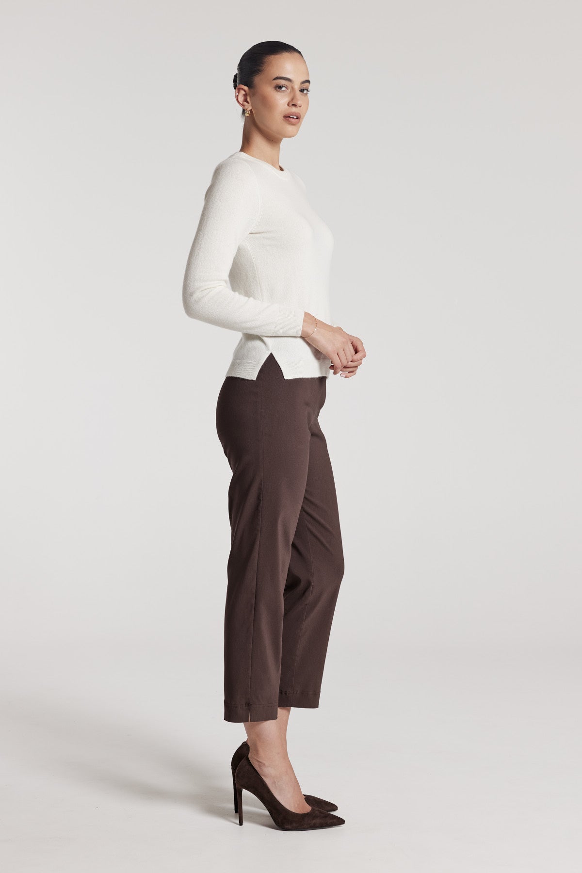 Cashmere Crew Jumper - Cream-Perri Cutten