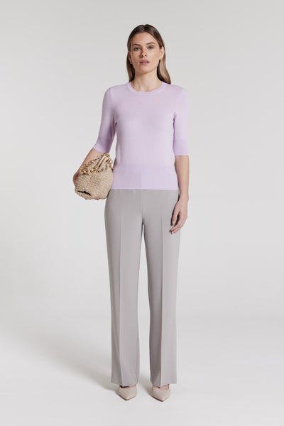 Silvia Cashmere Knit Top - Lilac-Perri Cutten