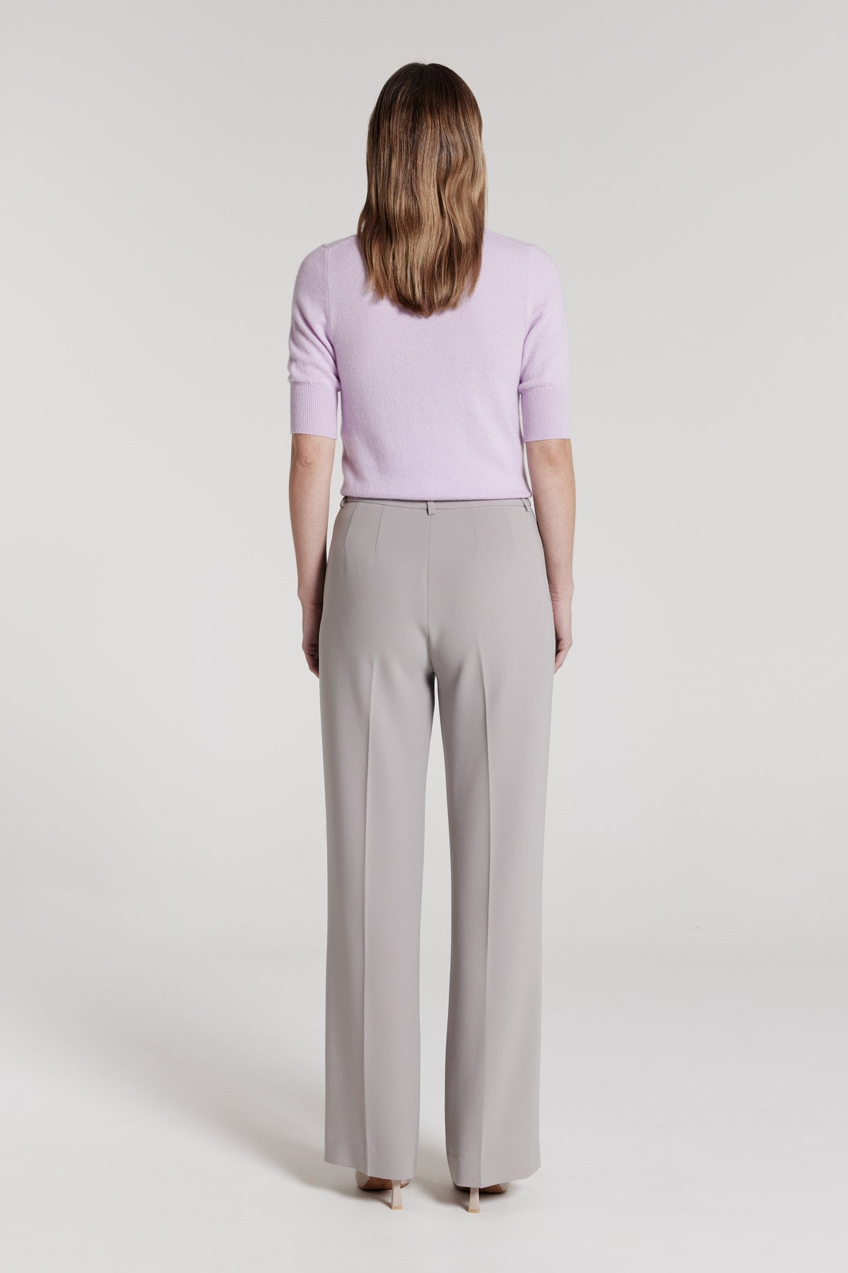 Silvia Cashmere Knit Top - Lilac-Perri Cutten