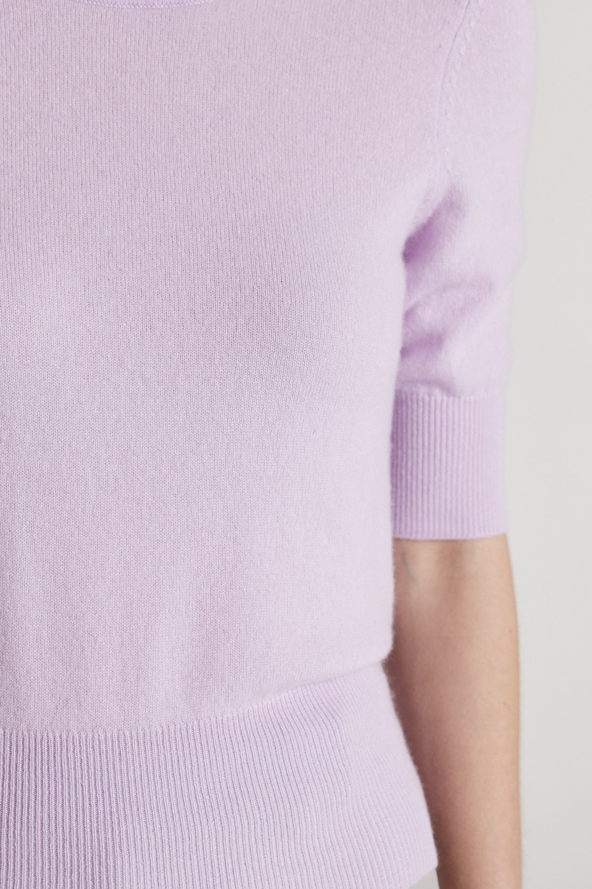 Silvia Cashmere Knit Top - Lilac-Perri Cutten