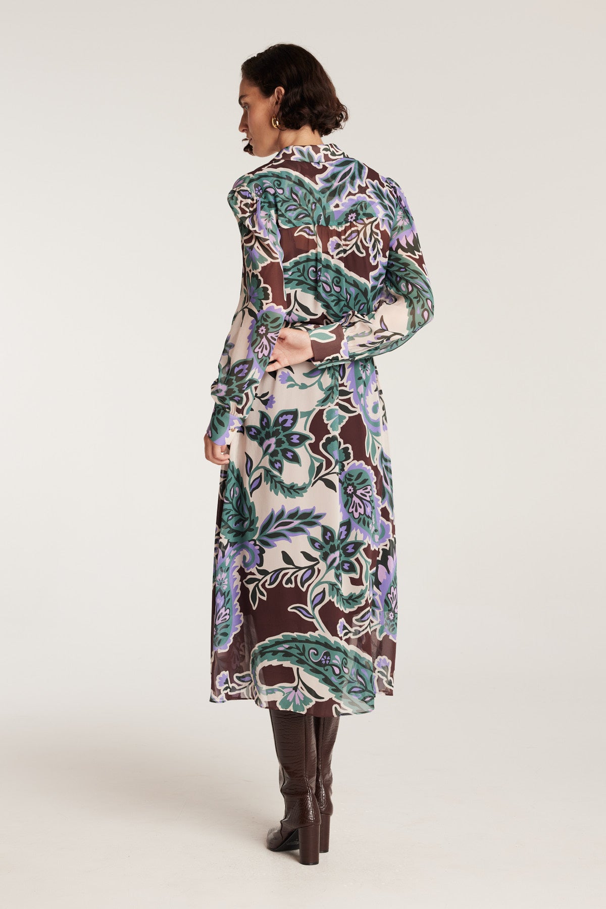 Ines Silk Shirtmaker Dress - Paisley-Perri Cutten