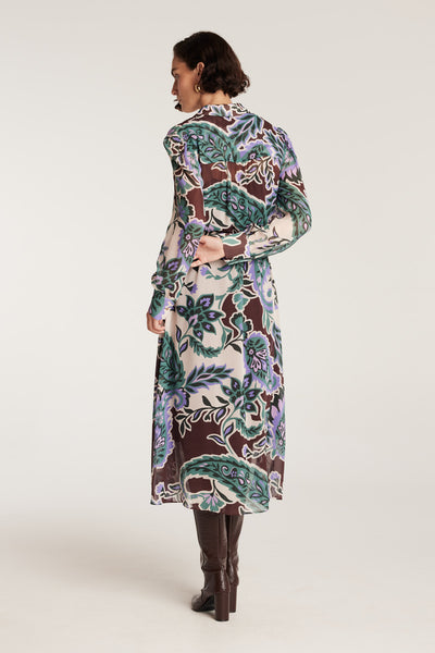 Ines Silk Shirtmaker Dress - Paisley-Perri Cutten