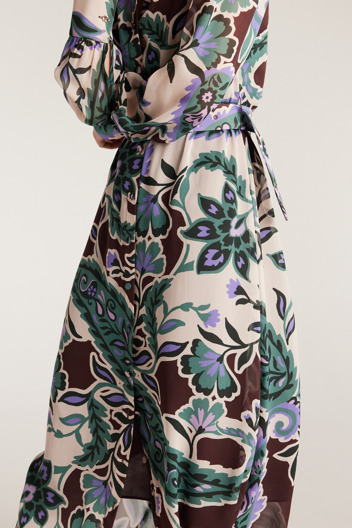 Ines Silk Shirtmaker Dress - Paisley-Perri Cutten