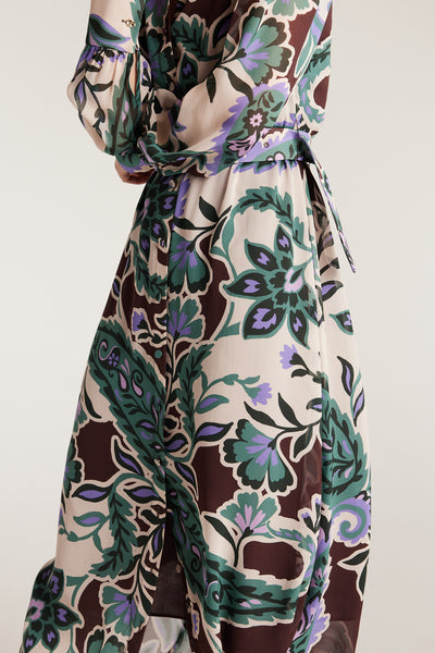 Ines Silk Shirtmaker Dress - Paisley-Perri Cutten