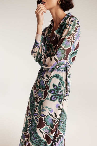 Ines Silk Shirtmaker Dress - Paisley-Perri Cutten