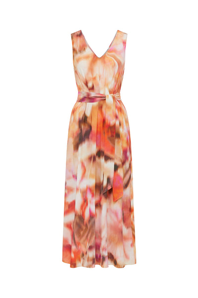 Aurelia Silk Dress - Orange-Perri Cutten