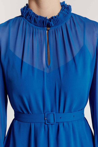 Abigail Silk Dress - Cobalt-Perri Cutten