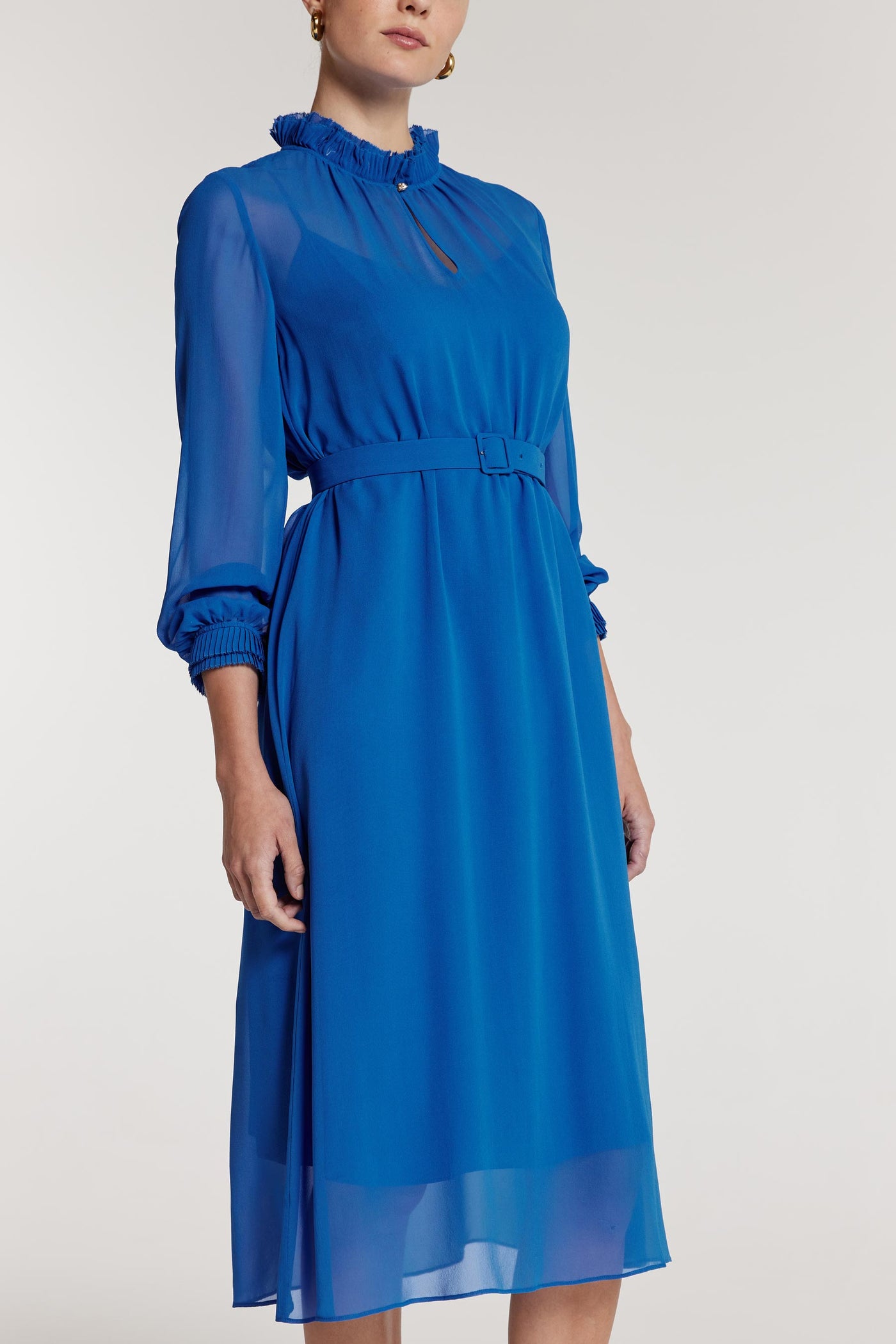 Abigail Silk Dress - Cobalt-Perri Cutten