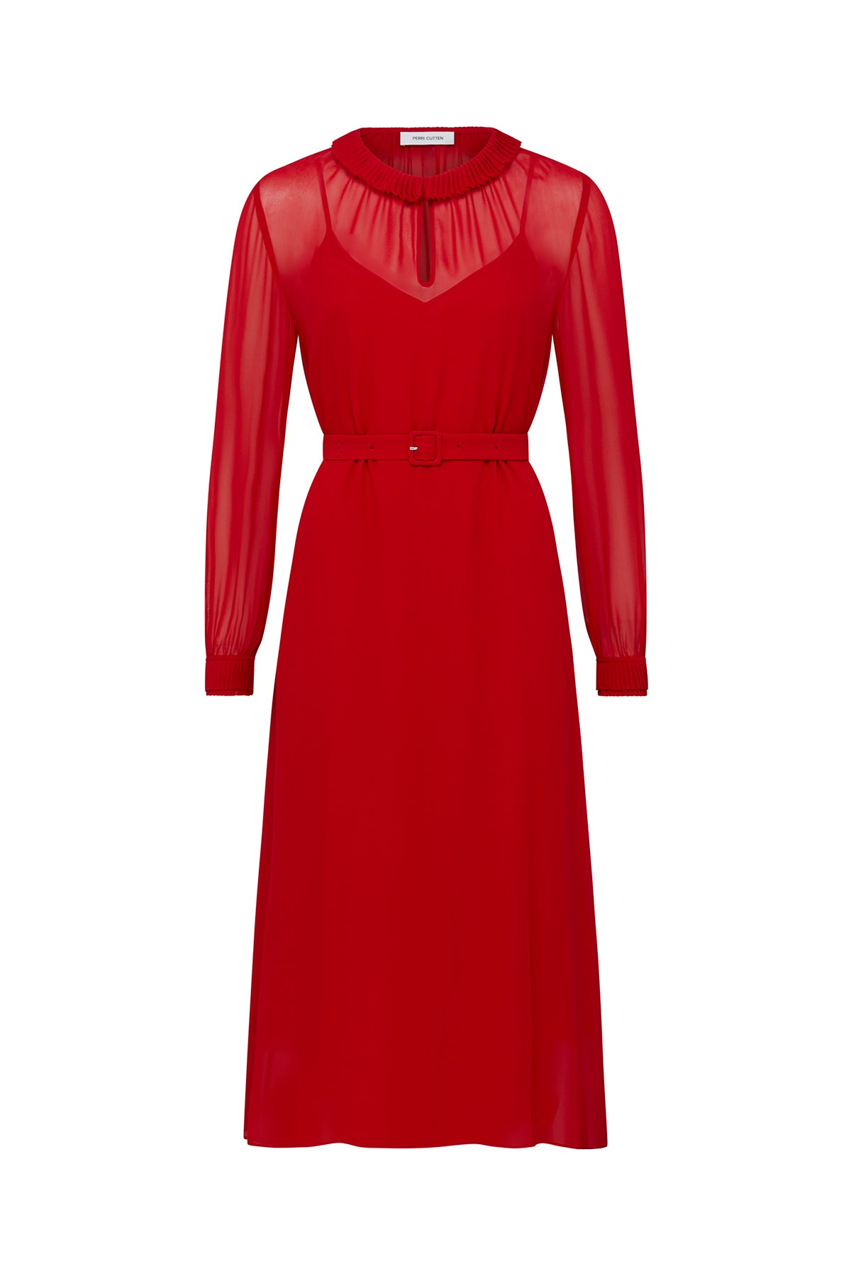 Abigail Silk Dress - Red-Perri Cutten