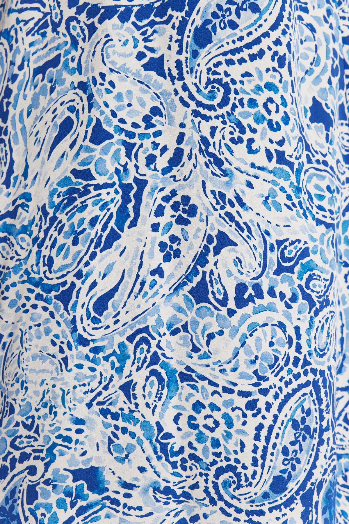 Iris Silk Dress - Blue Print-Perri Cutten