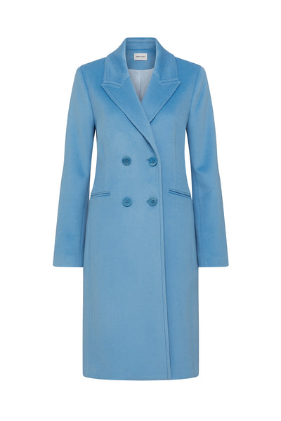 Albert Wool Coat - Sky Blue-Perri Cutten