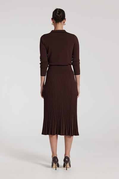 Fortuny Knit Skirt - Nutmeg-Perri Cutten