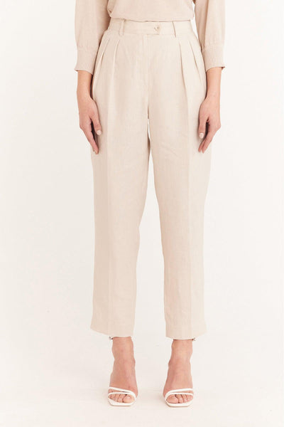 Taomina Linen Pant - Pumice-Perri Cutten