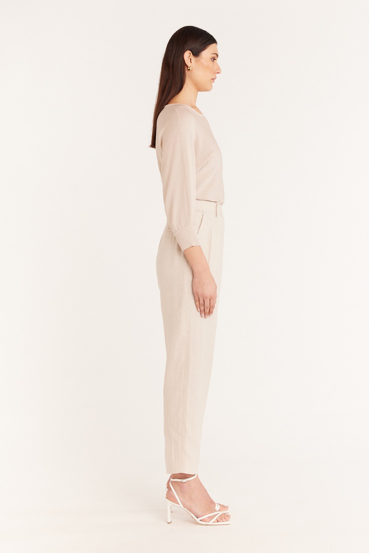 Taomina Linen Pant - Pumice-Perri Cutten