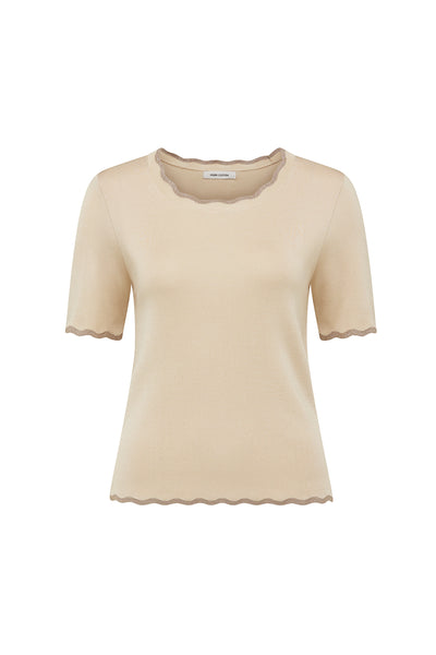 Calista Metallic Top - Porcelain-Perri Cutten