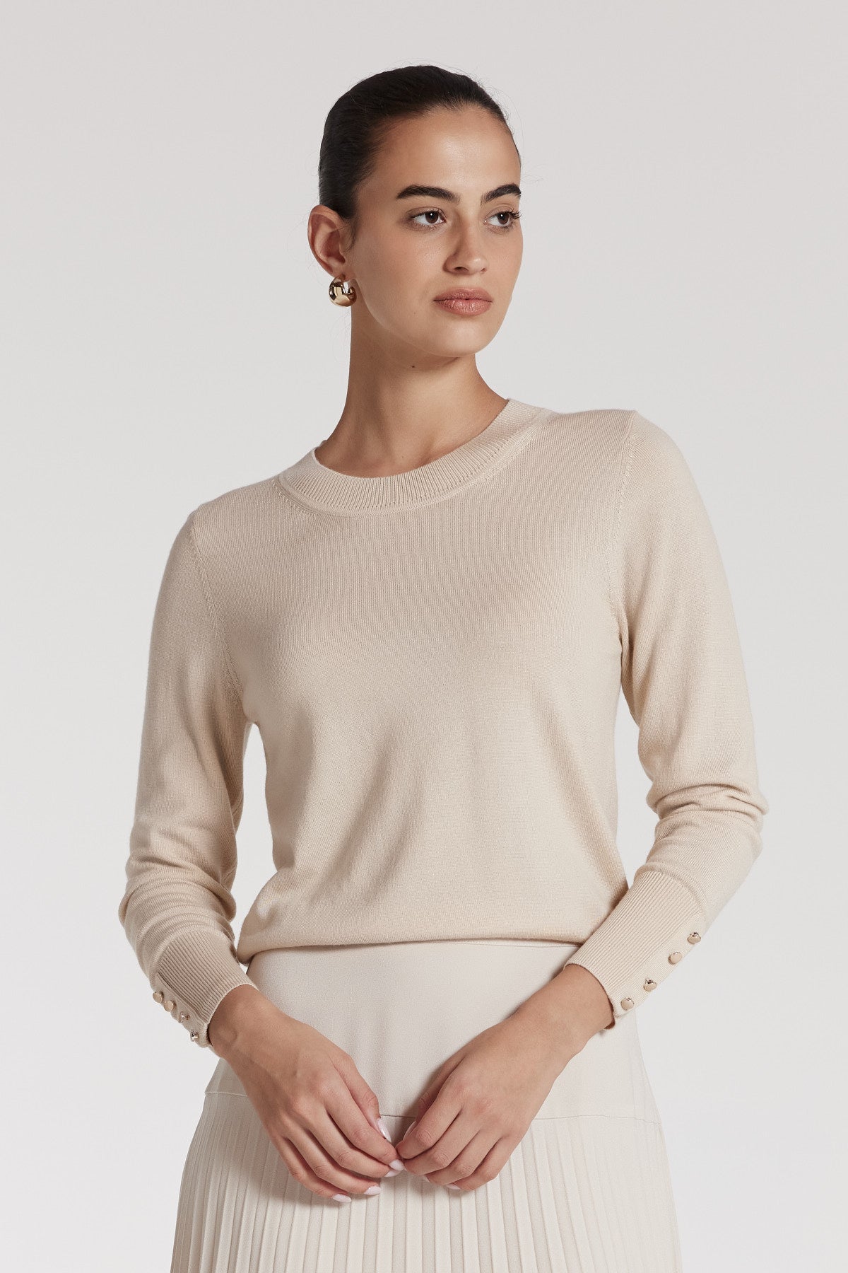 Orla Merino Jumper - Porcelain-Perri Cutten