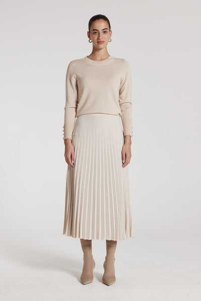 Orla Merino Jumper - Porcelain-Perri Cutten